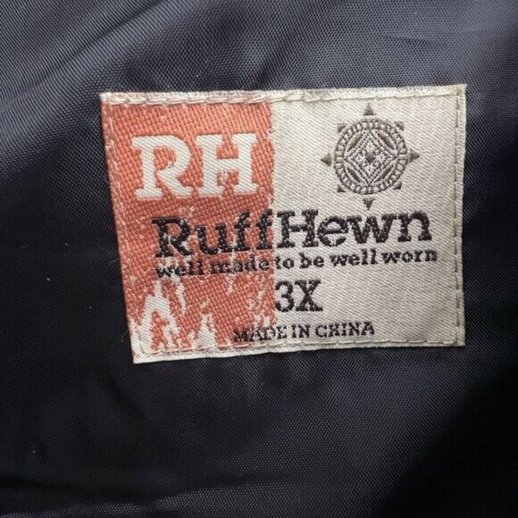 Ruff Hewn Puffer Vest With Sweater Top cool Ruffhewn black jacket plus 3X. - Picture 2 of 8